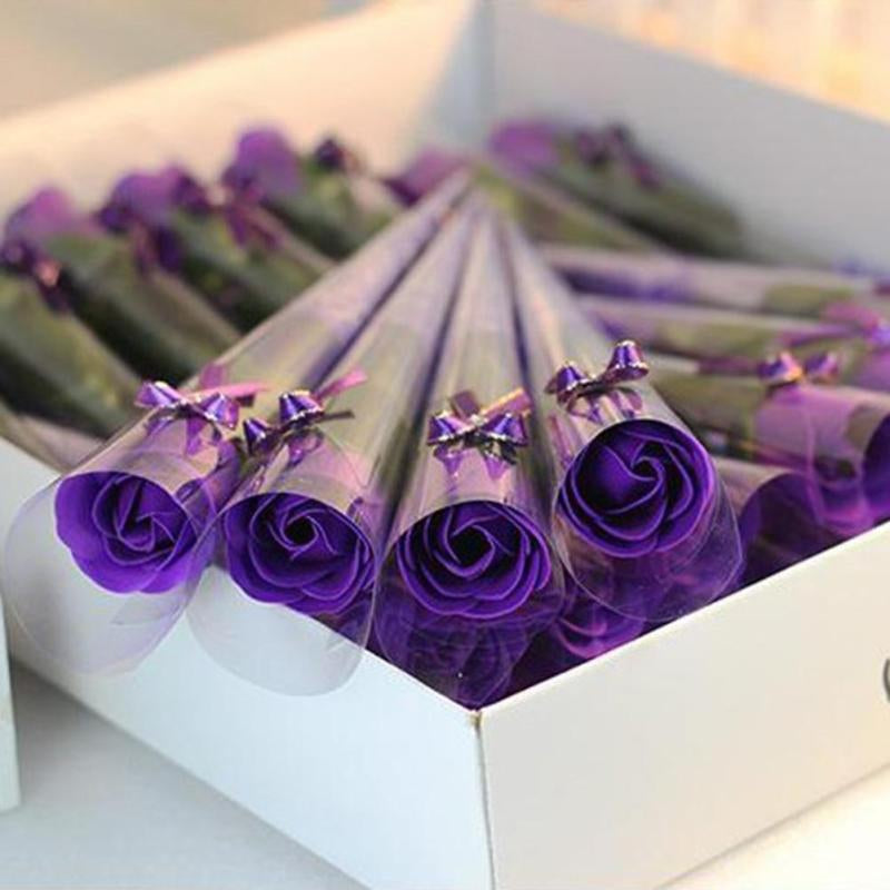 1Pc Scented Rose Soap Flower Petal For Wedding Valentines Day