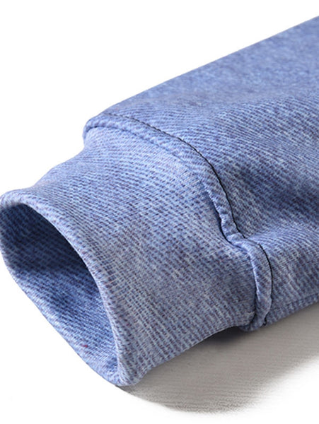 Zipper Pocket 3D Print Color Block Jacket