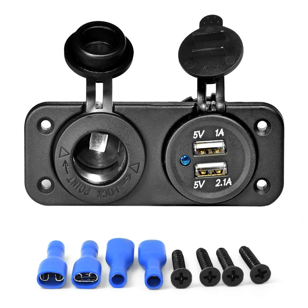 12V Car Cigarette Lighter Socket USB Charger Adapter Car