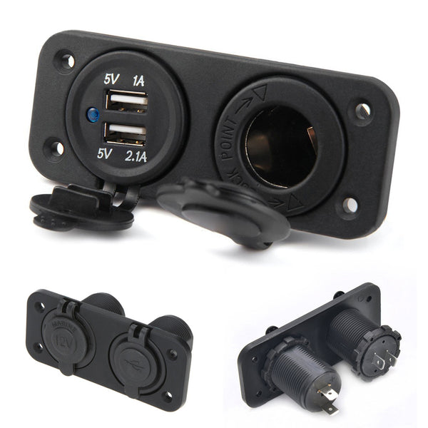 12V Car Cigarette Lighter Socket USB Charger Adapter Car
