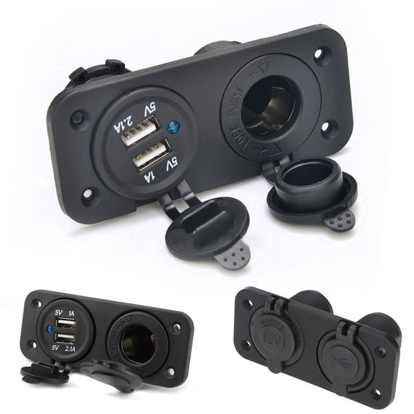 12V Car Cigarette Lighter Socket USB Charger Adapter Car