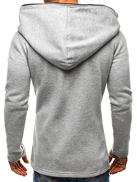 Zipper Decor Loose Hooded Trench Coat