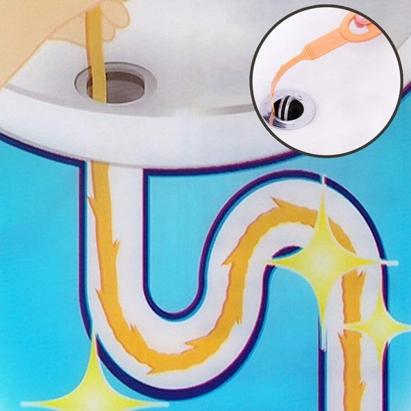 3 Pcs 19.6 Inch Drain Snake Hair Drain Clog Remover Cleaning Tool