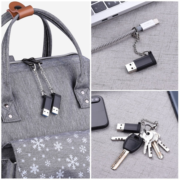 2PCS USB 3.0 Type C Female to USB Male Data Charging Extension Adapter