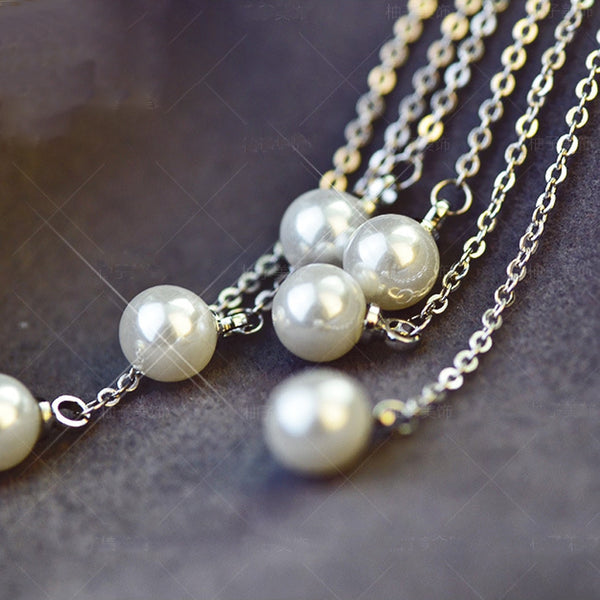 Elegant Tassel Earrings Elegant Female Pearl Anti Allergy Ear Studs