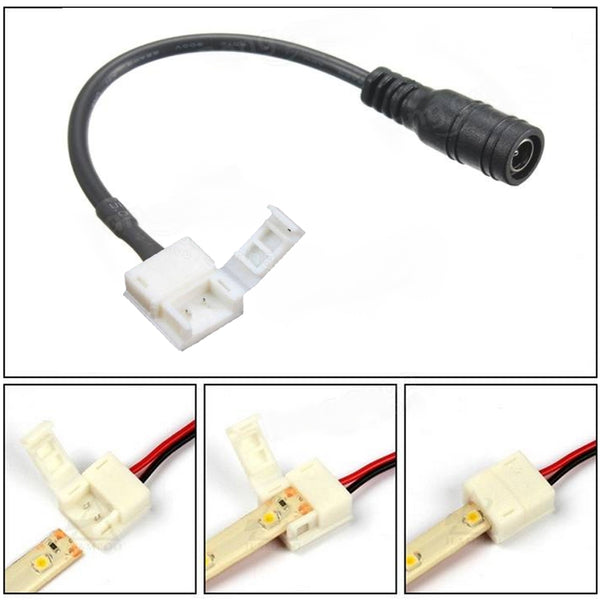 ZDM Female DC Power Connector with 2PIN 8mm / 10mm Single Color Waterproof LED Strip Linker 1PC