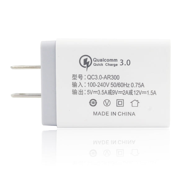 Minismile 18W QC3.0 Universal Travel US Plug Quick Charge USB Power Adapter Wall Charger with USB 3.1 Type-C Cable Kit