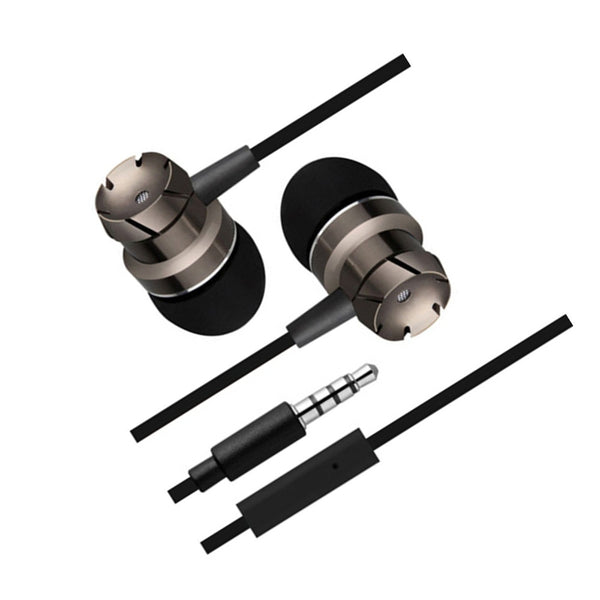 In Ear Headphones  Earbuds with Line-in Microphone Heavy Bass Dynamic Driver Earphones with Non Tangle Fabric Braid