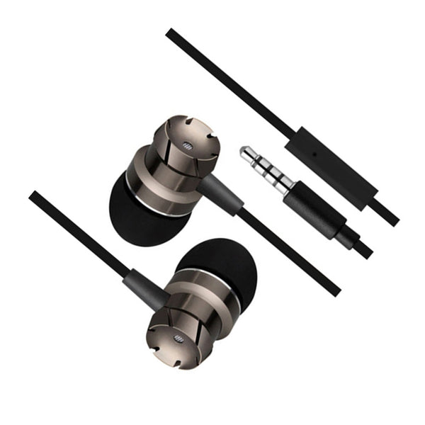 In Ear Headphones  Earbuds with Line-in Microphone Heavy Bass Dynamic Driver Earphones with Non Tangle Fabric Braid
