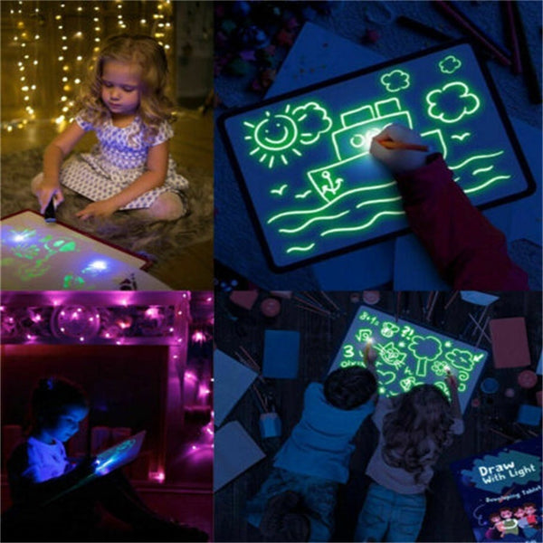 Children'S 3D Luminous Graffiti Fluorescent Plate