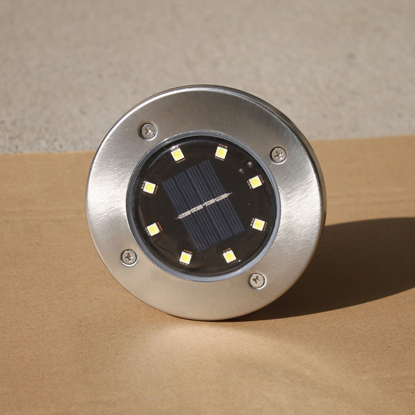 8-LED Solar Power Buried Light for Garden