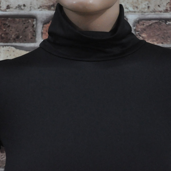 Simple Turtle Neck Long Sleeve Solid Color Slimming Women's Dress