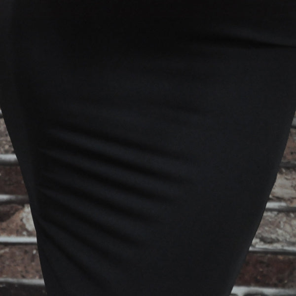 Simple Turtle Neck Long Sleeve Solid Color Slimming Women's Dress