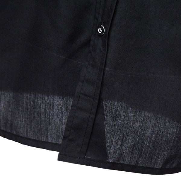 Stylish Shirt Collar Slimming Hit Color Splicing Pocket Design Half Sleeve Cotton Shirt For Men