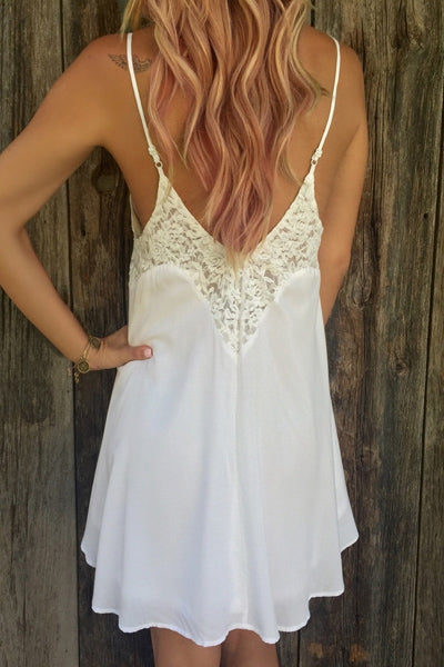 Spaghetti Strap Asymmetrical Backless Summer Dress