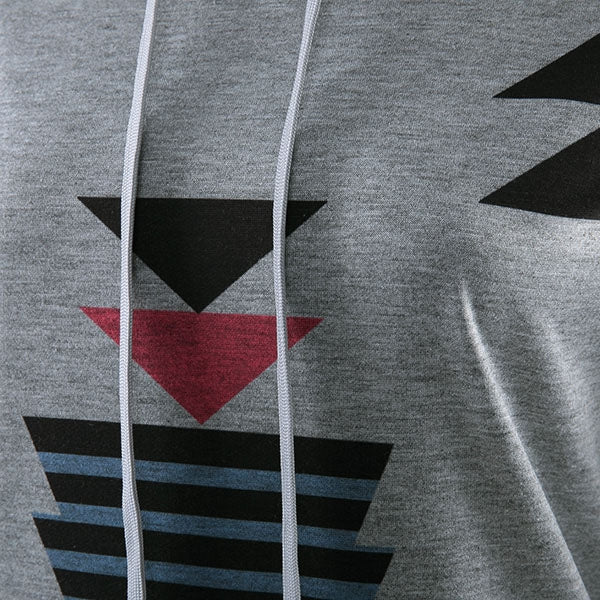 Casual Geometric Pattern Long Sleeves Hoodie For Women