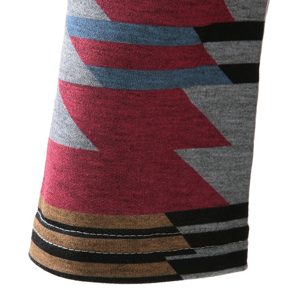 Casual Geometric Pattern Long Sleeves Hoodie For Women