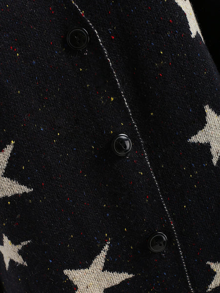 Low Cut Star Print Cardigan