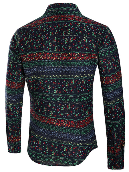 Tiny Flower Print Long Sleeve Shirt