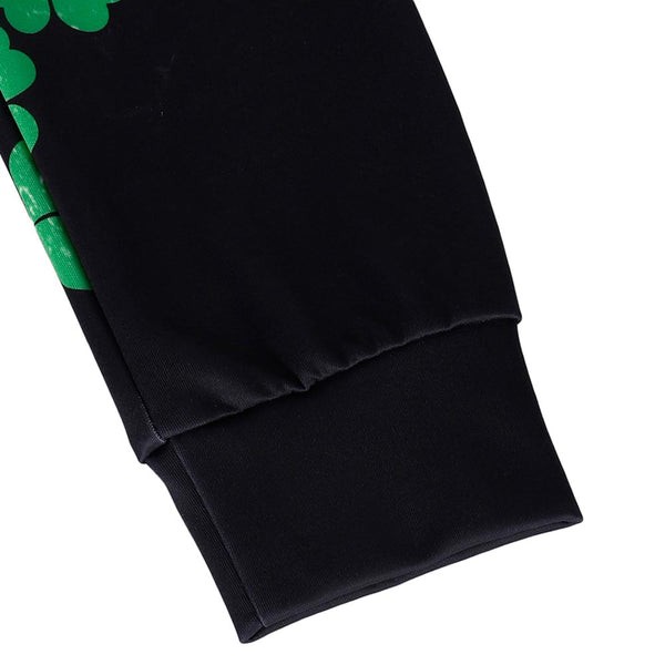 Clover and Cat Printed Pullover Hoodie