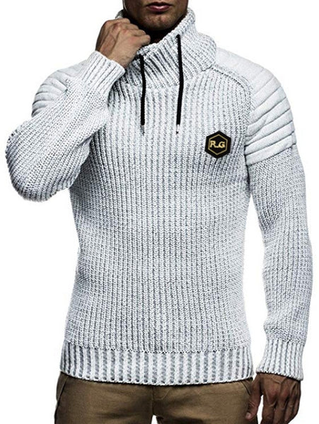 Applique Drawstring Pullover Sweater