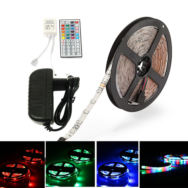 ZDM Waterproof 5M 2835RGB LED Light Strip and IR44 Controller 12V/2A Power Supply AC100-240V