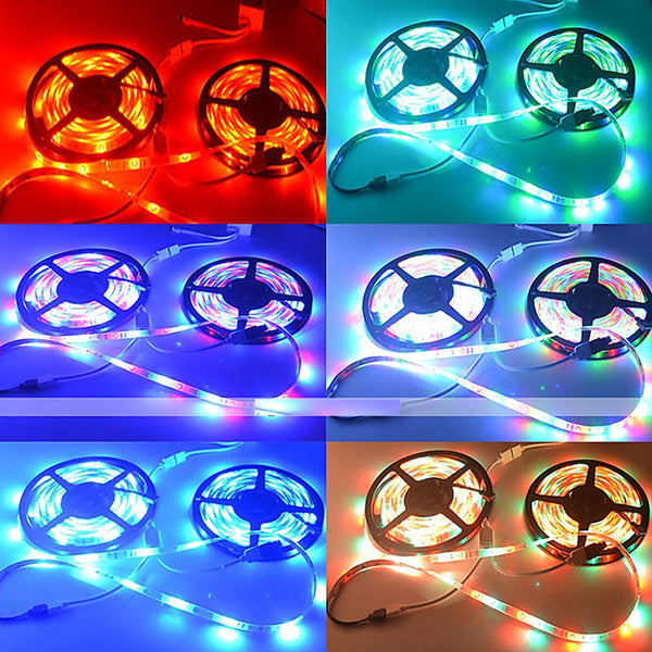 ZDM Waterproof 5M 2835RGB LED Light Strip and IR44 Controller 12V/2A Power Supply AC100-240V