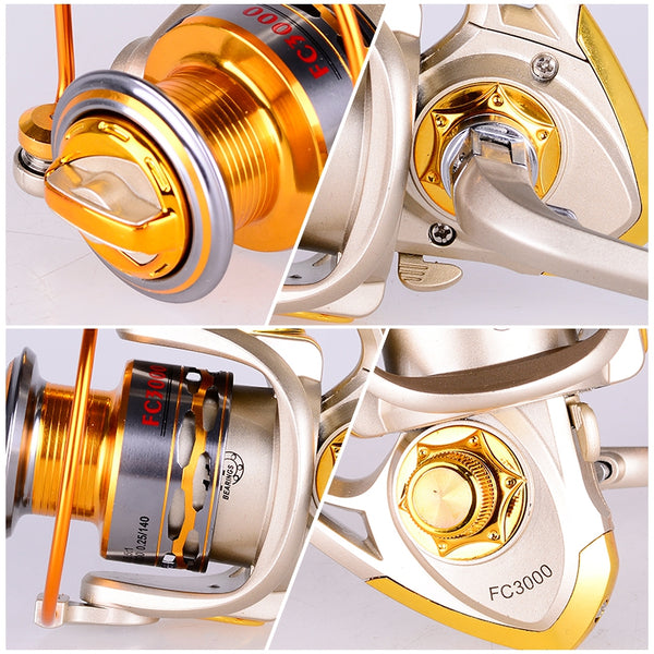 FC1000-7000 11BB Metal Spinning Fishing Reel Fly Wheel For Fresh/Salt Water