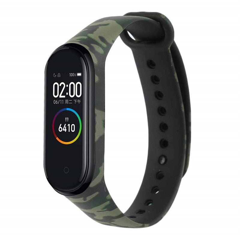 Soft Camouflage Silicone Wristband Replacement Strap For Xiaomi Mi Band 4