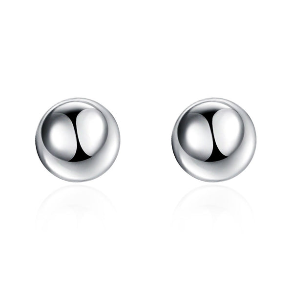 Buddhist Bead Ear Ring  Ball Silver Ornament Simple Ear Nail
