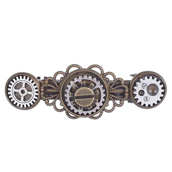 New Style Exaggerated Jewelry Steampunk Gear Alloy Spring Clip Hairpin