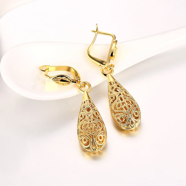 Eco-Friendly Gold Drop Earrings