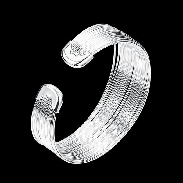 Multi - Line Bracelet Fashion Round Shape Silver Bracelet
