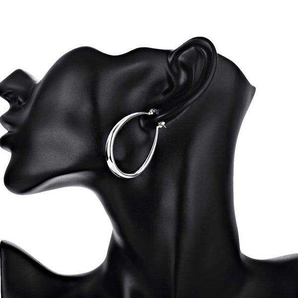 Three-Dimensional U-Shaped Earrings Fashion Drop Silver Earrings