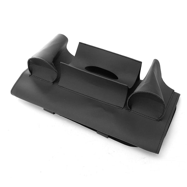 PU Leather Car Back Seat Storage Bag Pocket Phone Pad Cup Holder