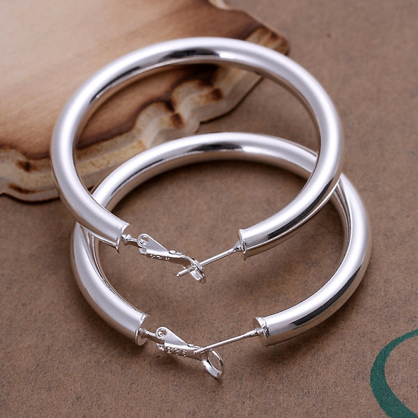 Empty Ear Rings Fashion Silver Jewelry Round Earrings