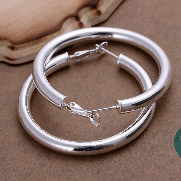 Empty Ear Rings Fashion Silver Jewelry Round Earrings