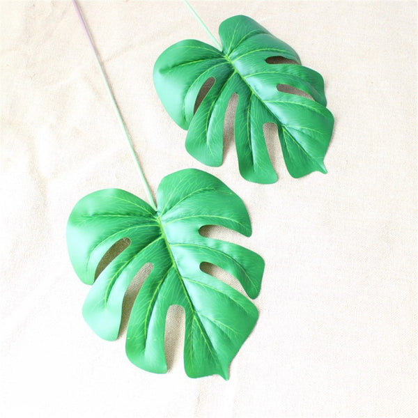 1PC Artificial Tropical Leaf DIY Simulation Plant Wall Green Fern Leaf Palm Leaf