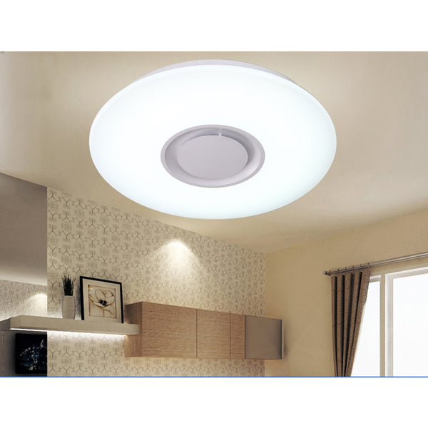 60W RGB LED Ceiling Light bluetooth Music Speaker Lamp Remote APP Control AC220V