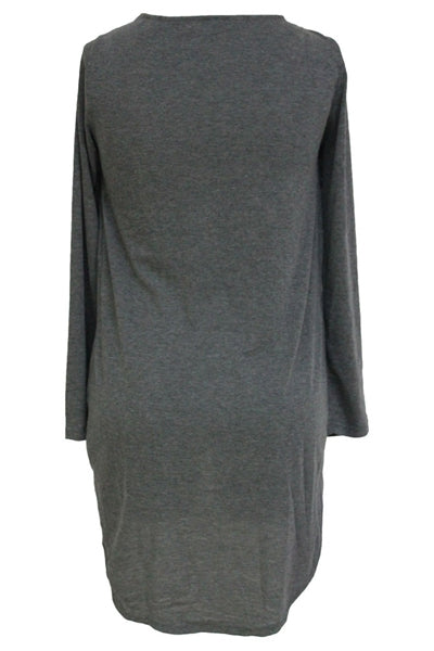 Stylish V-neck Long Sleeve Asymmetrical Women T-shirt