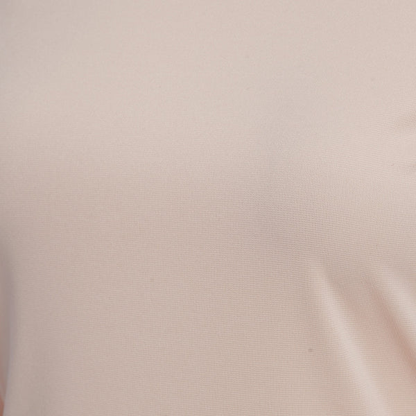 Simple Round Collar Long SLeeve Zipper Design Skinny Midi Dress for Women