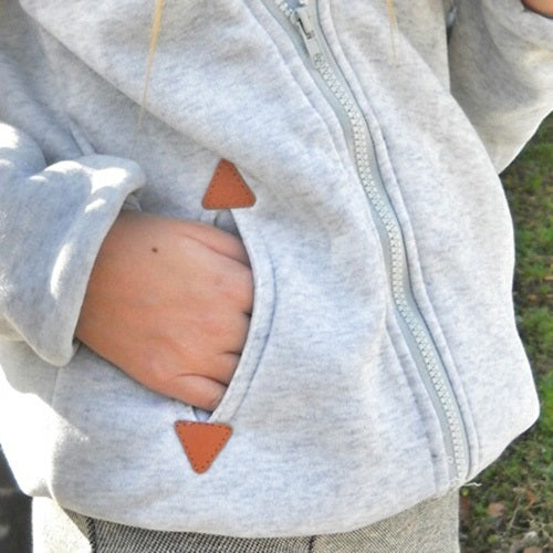 Fashionable Chic Long Sleeve Pure Color Hoodie for Women