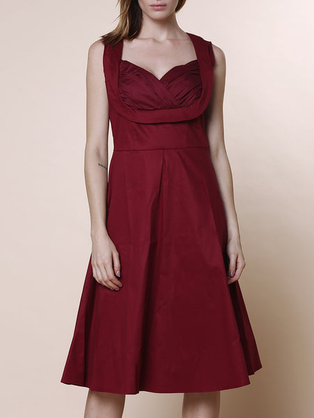 Retro Sweetheart Neck Sleeveless A-Line Ball Gown Dress