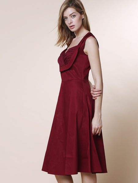 Retro Sweetheart Neck Sleeveless A-Line Ball Gown Dress