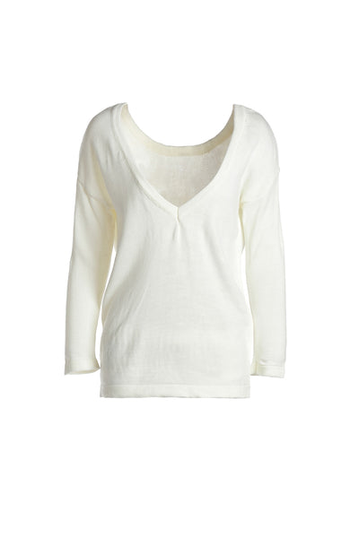 Stylish Round Neck Long Sleeve Backless Loose-Fitting Women's Knitwear