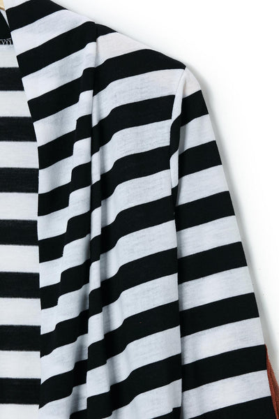 Stylish Long Sleeve Striped Slimming Blouse For Women