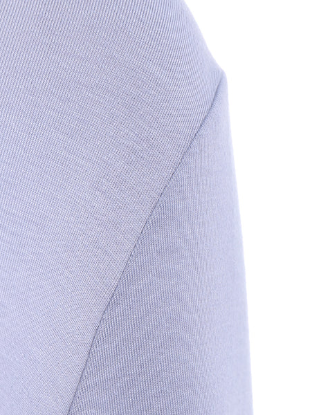 Fashionable Scoop Neck Solid Color Asymmetric T-Shirt For Women