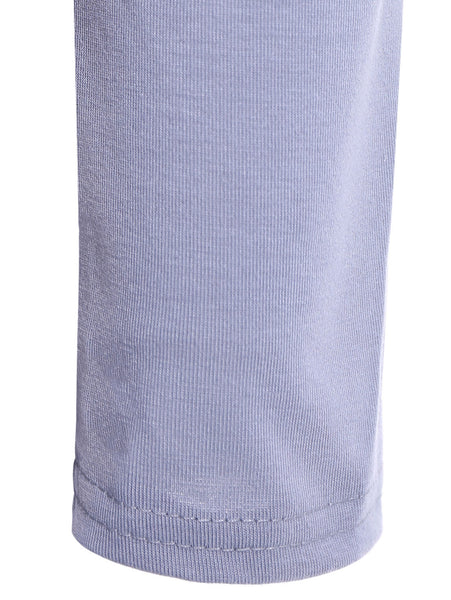 Fashionable Scoop Neck Solid Color Asymmetric T-Shirt For Women