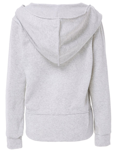 Single Breasted Hooded Casual Hoodie