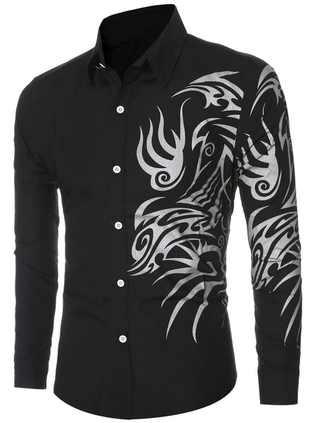 Tatoo Floral Printed Long Sleeve Shirt